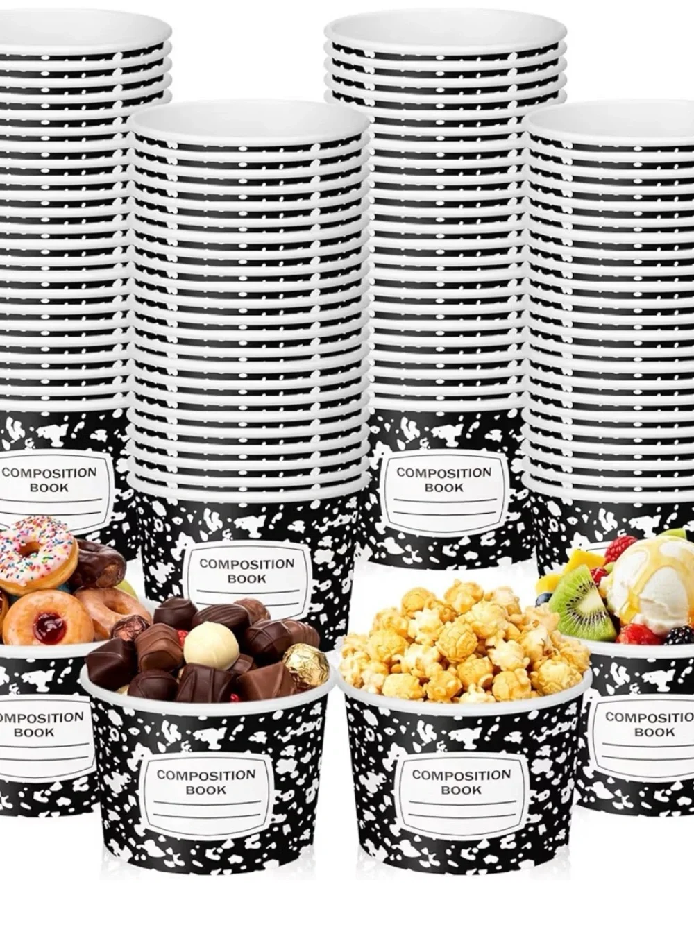 Back-to-school composition Book Disposable Party Cups - Gift Cups
